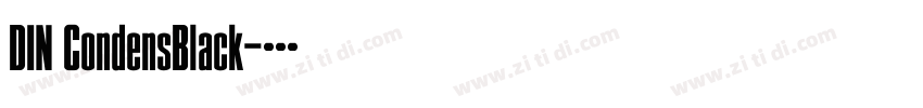 DIN CondensBlack字体转换